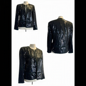Jeremy D Black sequin Blazer size large